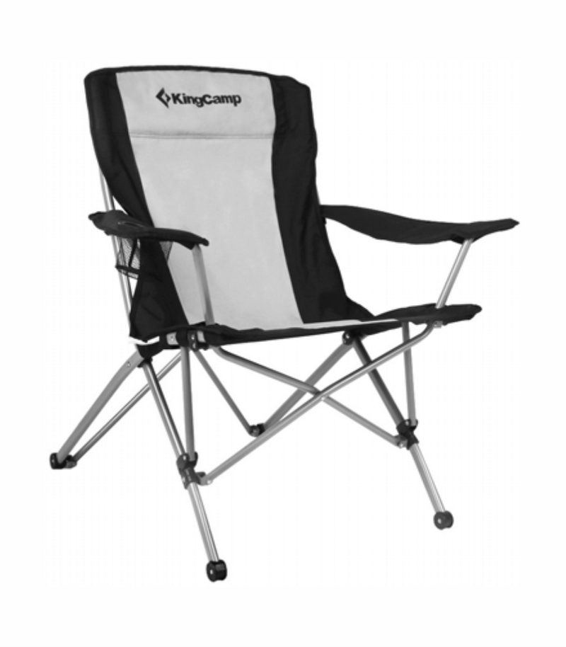 фото 3849 comfort arms chair кресло скл. cталь (черный/серый) king camp
