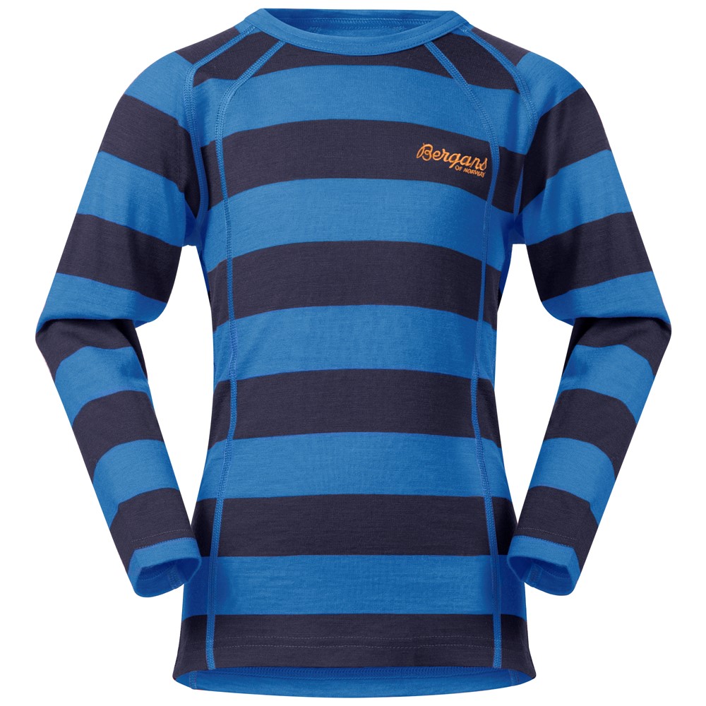 *Футболка с длин. рукавом Fjellrapp Kids Shirt дет. Bergans, цвет синий, размер 110