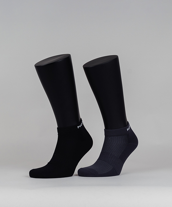 Носки Run (2 пары) Black/Grey NORDSKI, цвет асфальт, размер 000 Носки Run (2 пары) Black/Grey - фото 1