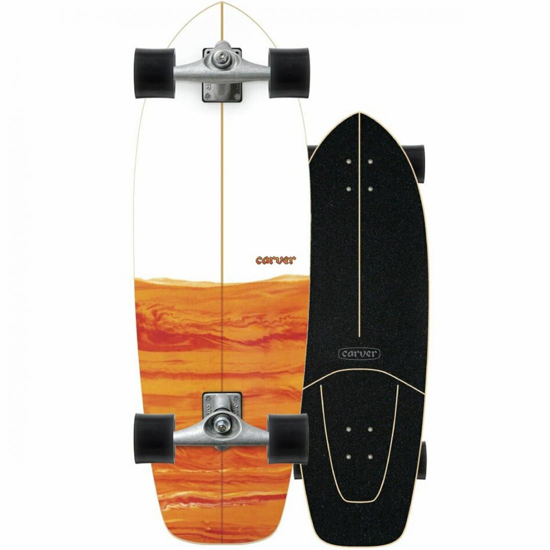 Комплект лонгборд CARVER CX FIREFLY SURFSKATE COMPLETE CARVER, цвет оранжевый, размер 30.25 - фото 1