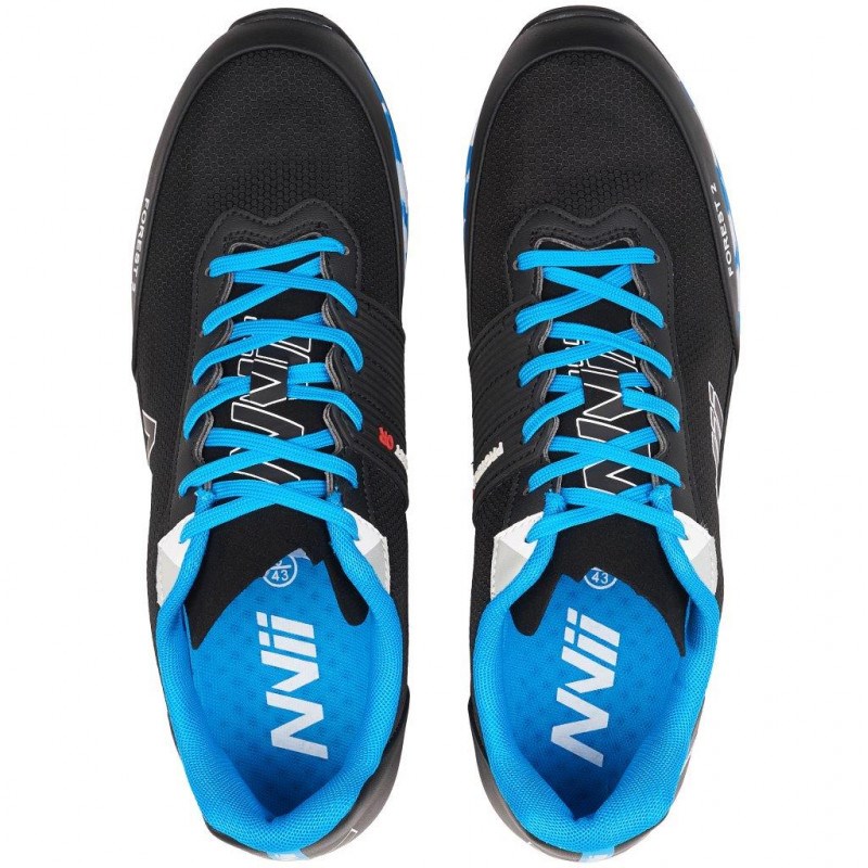 

*Шиповки NVII FOREST 2 BLACK/BLUE 6000003 с резин. шипами, Черный