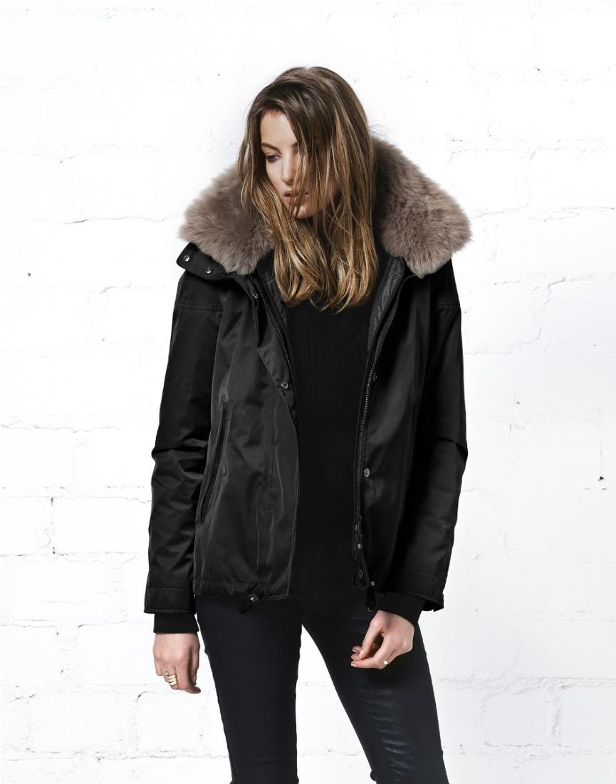 Куртка утепленная жен.Bellevue c мехом G-LAB, цвет черный, размер L - фото 1
