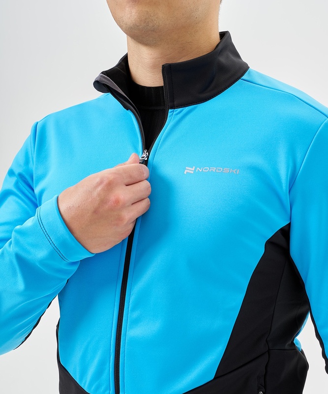 Тренировочная куртка Nordski Advance Light Blue/Black (52-XL, Light Blue/Black, , , , , )