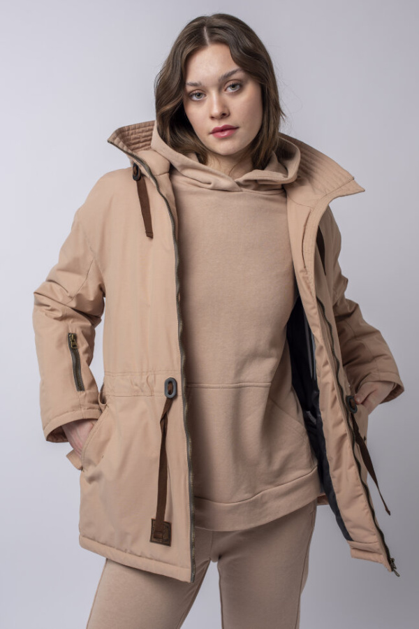 *Парка жен. арт. 48245 (170, Пудра, 92, 100, , , )