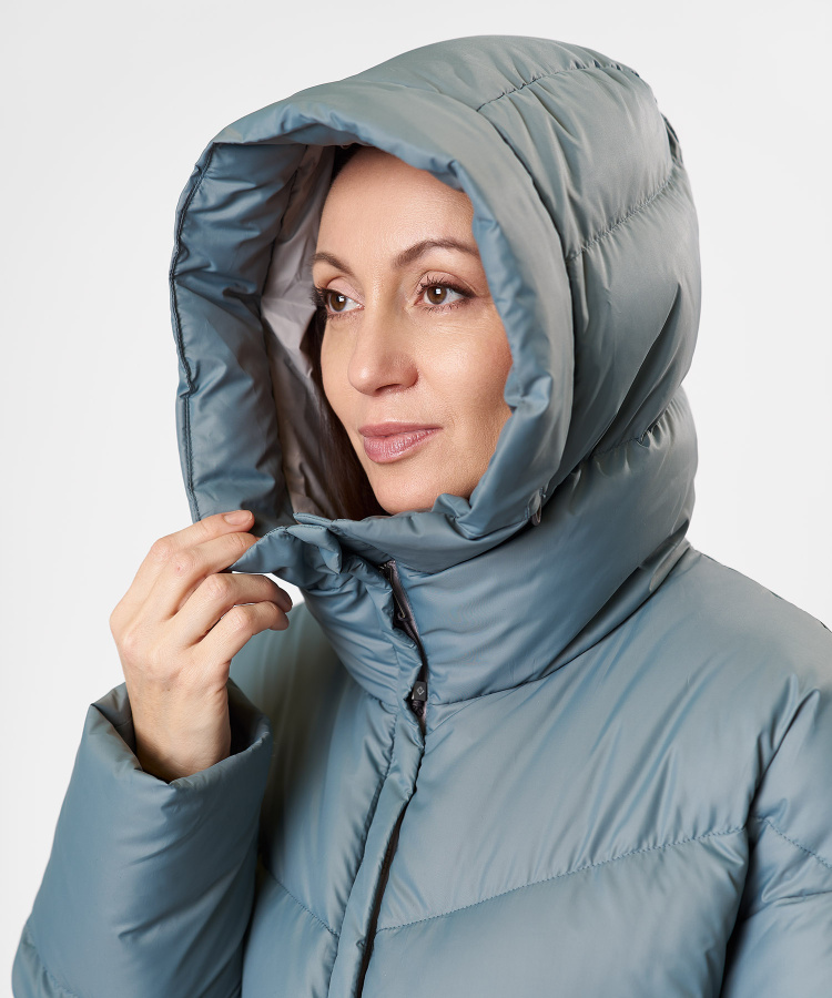 Пальто пуховое Astra Женское (XL, 6800/голубая глина, , , , , )