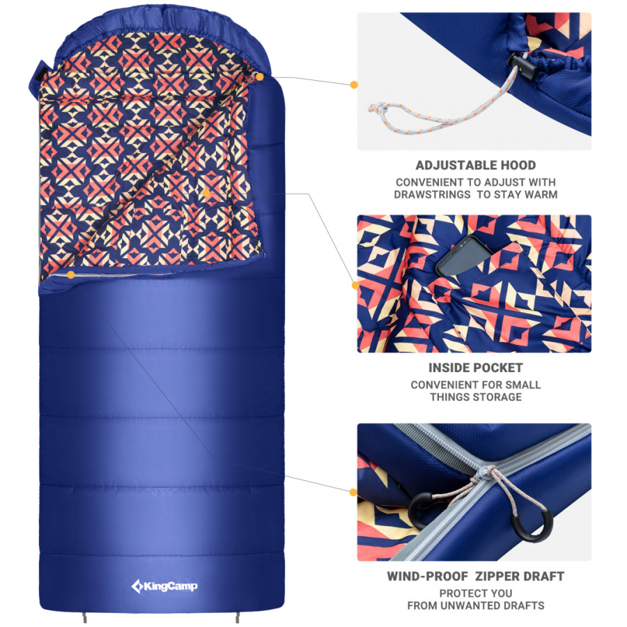 2002 SUPERIOR 400L -18С 205x84 спальный мешок (-18°C, красный, правый)