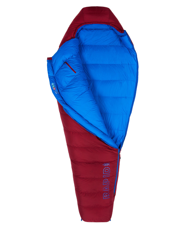 Спальный мешок пуховый Rapid -30C left (Regular, 1282/т.красный/синий, , , , , )