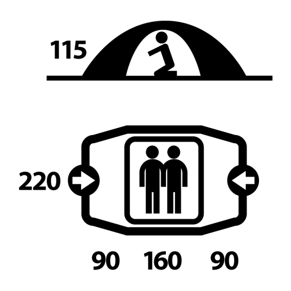 HUSKY falcon 2 палатка (темно-зеленый)