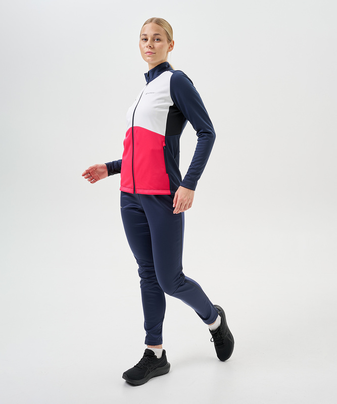 Тренировочная куртка Nordski Advance White/Pink/Blueberry W (44-XL, White/Orchid/Black, , , , , )