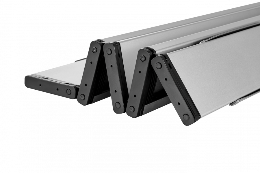 2401 MINI ALUNIUM TABLE S стол скл. алюм (серебристый)