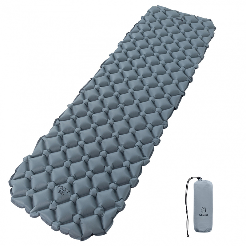 Atepa 1008 mattress коврик надувной (св. серый, 189х58х6 см)
