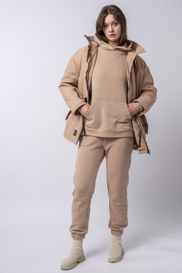 *Парка жен. арт. 48245 (170, Пудра, 92, 100, , , )