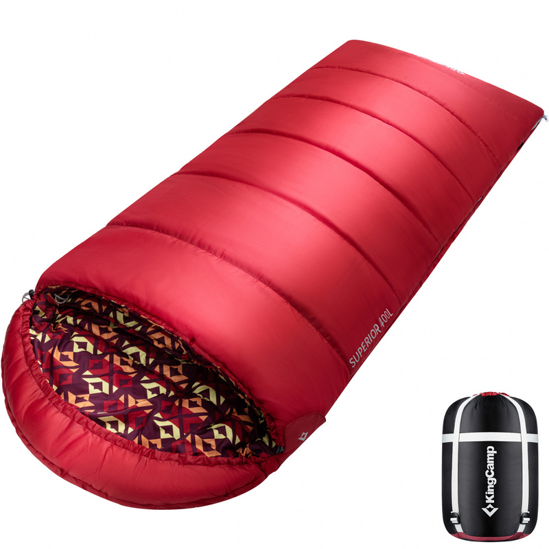 King Camp 2002 superior 400l -18с 205x84 спальный мешок (-18°c, красный, левый)