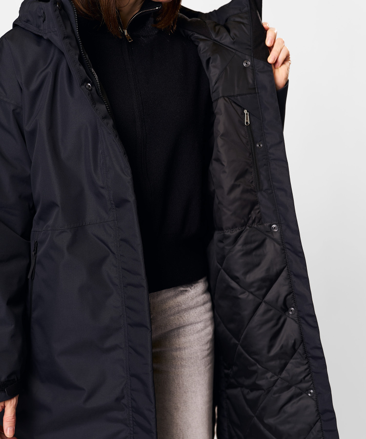 Пальто утепленное Garda II Женское (XS, 1000/черный, , , , , )