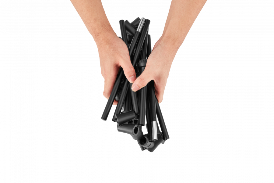 2405 ULTRALIGHT SQUARE LOW CHAIR кресло скл. (черный)