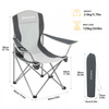 3818 Arms Chair кресло скл. cталь (84Х50Х96, сине-серый)