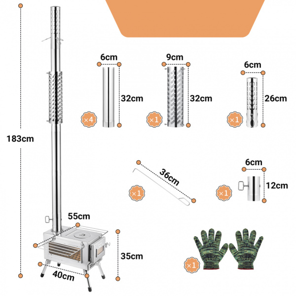 2319 Hot Tent Stove печка