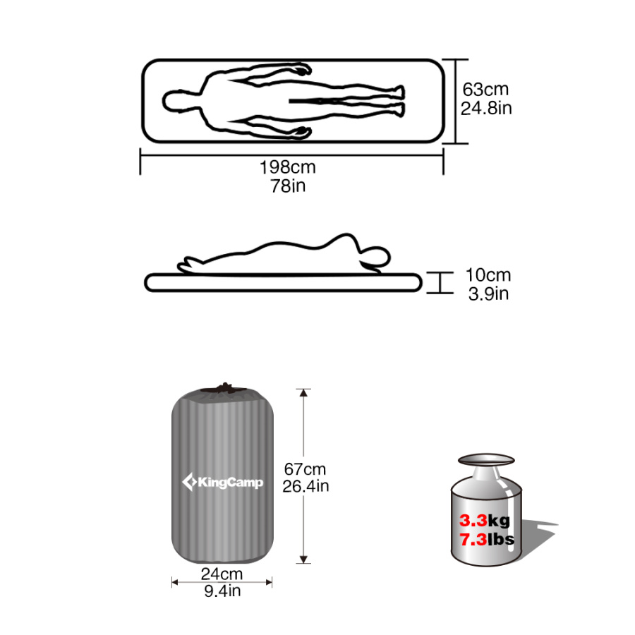 3585 DELUX Plus коврик самонад (198X63X10 см)