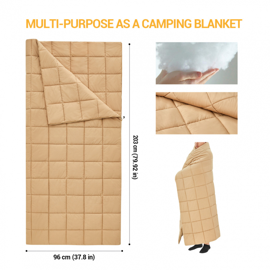 2218 GRASSY 600 -22°С 203x96 спальный мешок (-22°С, коричневый левый)