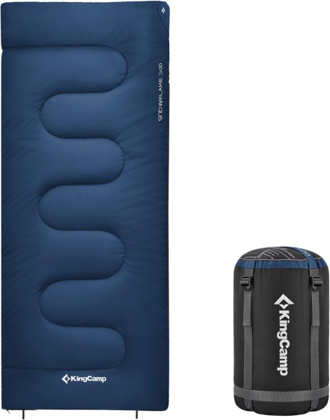 King Camp 2214 snowflake 300 -13°с 190х84 спальный мешок (-13с, коричневый левый)