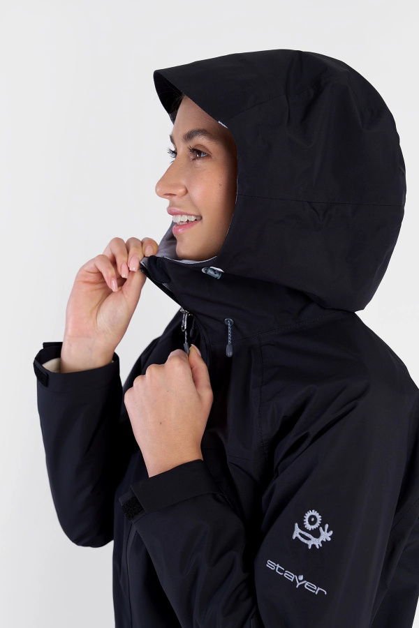 *Куртка 3L 25-40521 КОРБУ жен. (42, 10 Черный, 162, , , , )