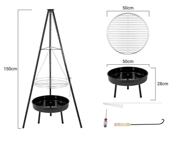 Talberg 2318 tripod bonfire stand тренога для барбекю