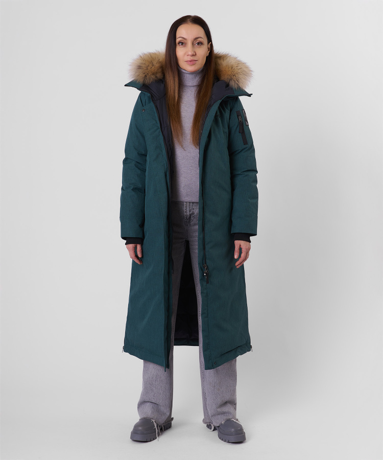 Пальто пуховое Aurora III DF Женское (XS, 7100/petrol, , , , , )