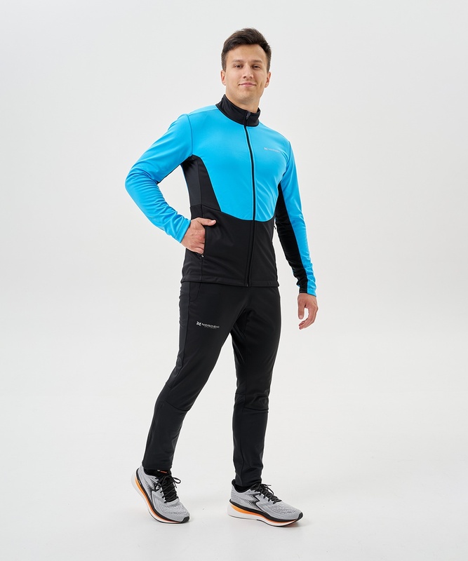Тренировочная куртка Nordski Advance Light Blue/Black (52-XL, Light Blue/Black, , , , , )