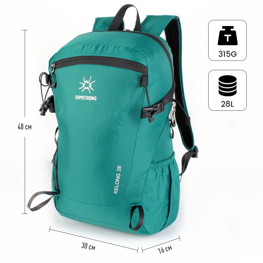 B0467 KELONG 28 Повседневная сумка-рюкзак (голубой/черный)