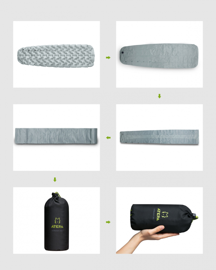 1903 ULTRALIGHT 450 коврик надувной (св.серый, 186х53х7 )