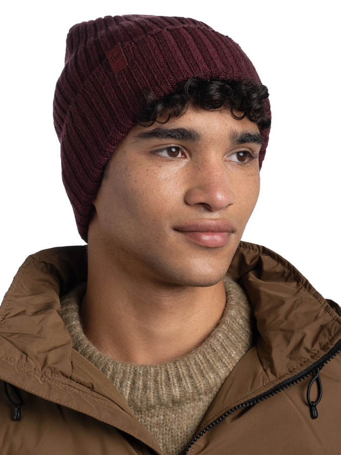 Шапка BUFF KNITTED HAT (One Size, Norval Maroon, , , , , )
