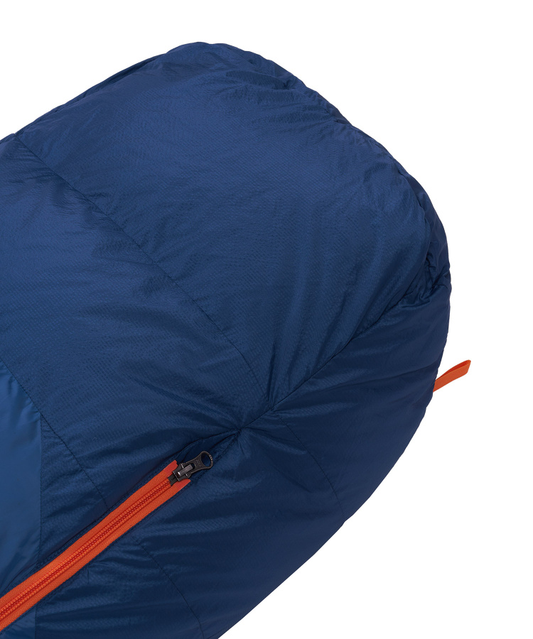 Спальный мешок пуховый Yeti-20C left (Long, 9723/деним/оранжевый, , , , , )