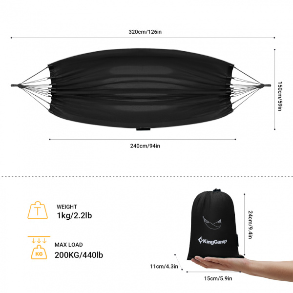 King Camp 2001 cinderella hammock гамак (черный)