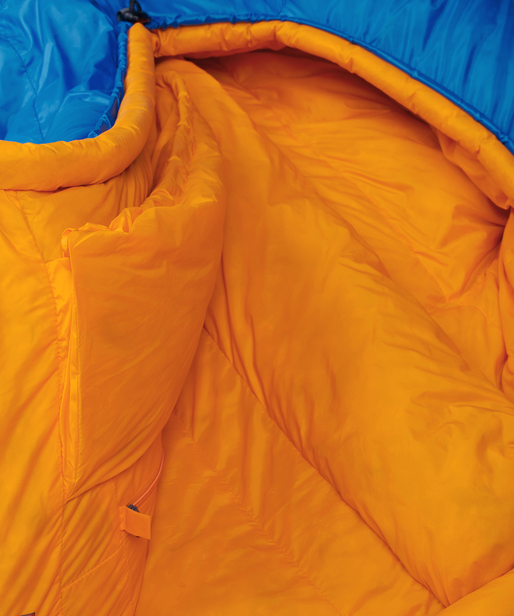 Спальный мешок пуховый Yeti-20C right (Long, 6923/нептун/оранжевый, , , , )
