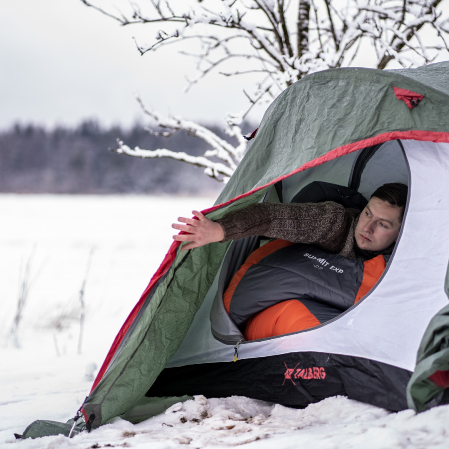 SUMMIT EXP -28°C спальный мешок (-28С, серый/синий правый)