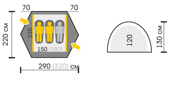 Talberg space pro 2 палатка talberg (зелёный)