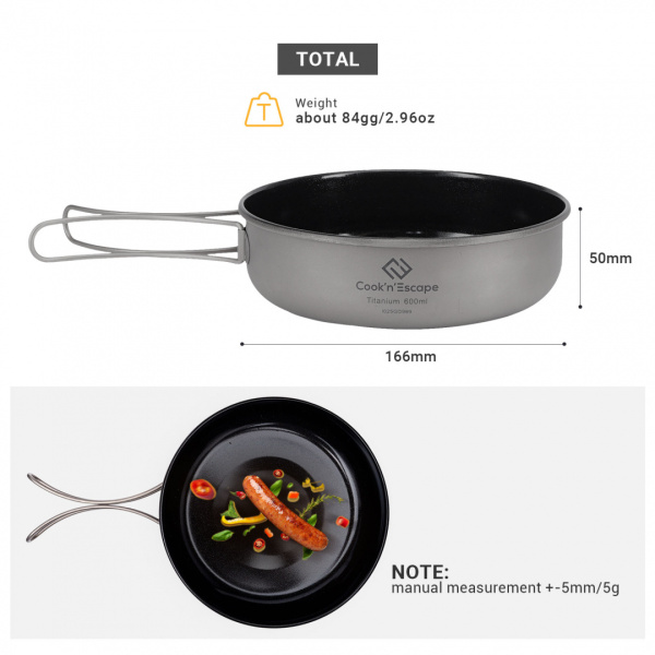 CA2109 Titanium frying pan сковорода со складными ручками
