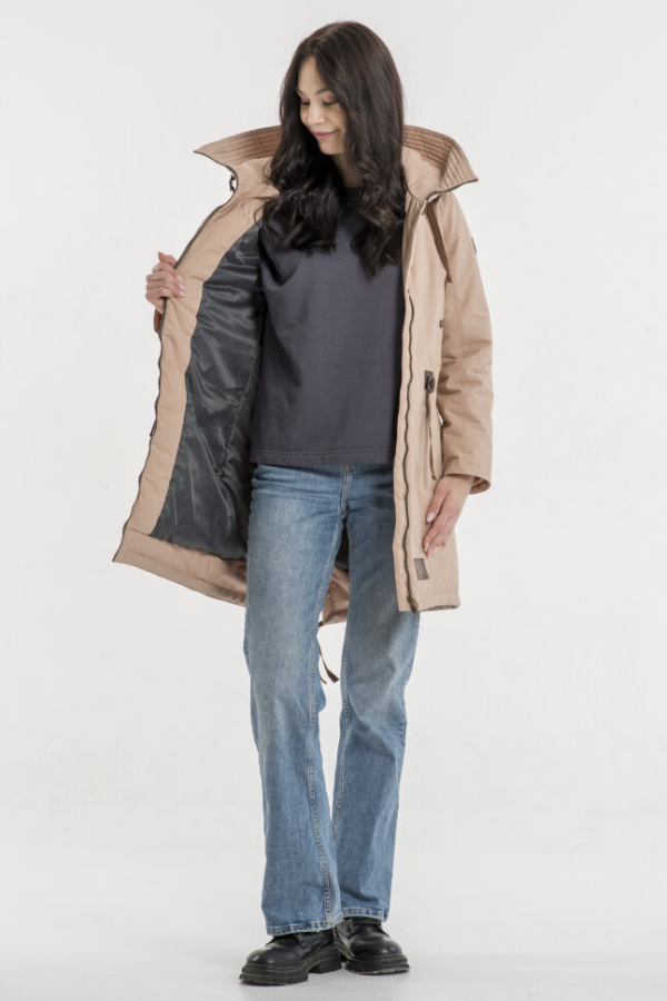 *Парка жен. арт. 48275 (170, Пудра, 96, 104, , , )