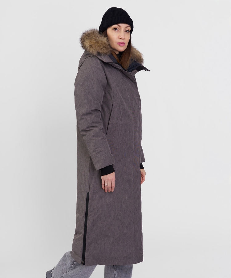 Пальто пуховое Aurora III DF Женское (XL, 4700/гранит, , , , , )