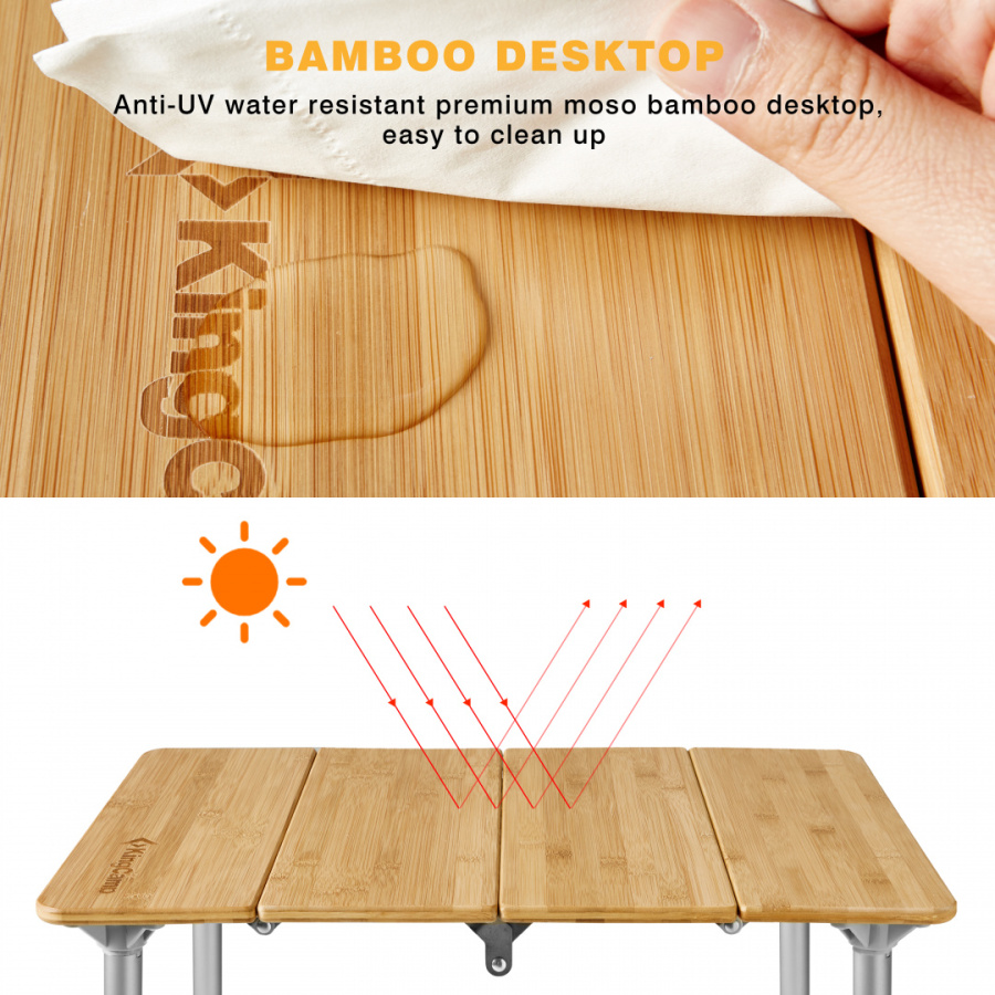 1913 4-folding Bamboo table 6040 стол скл. (60х40х27/40 см)