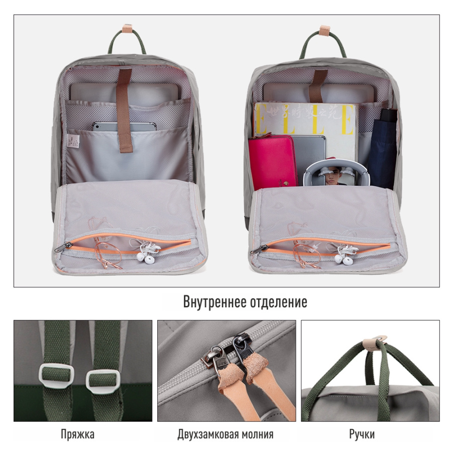 B0472 BACKPACK Рюкзак (серый)