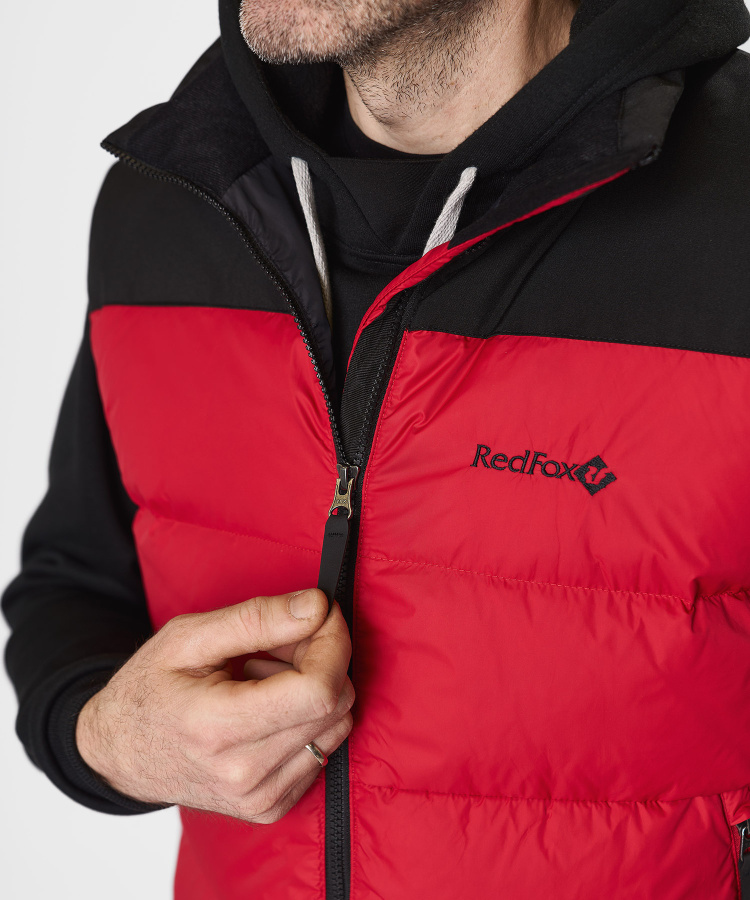 Жилет пуховый Nansen R Мужской (XL, 1210/т.красный/черный, , , , , )