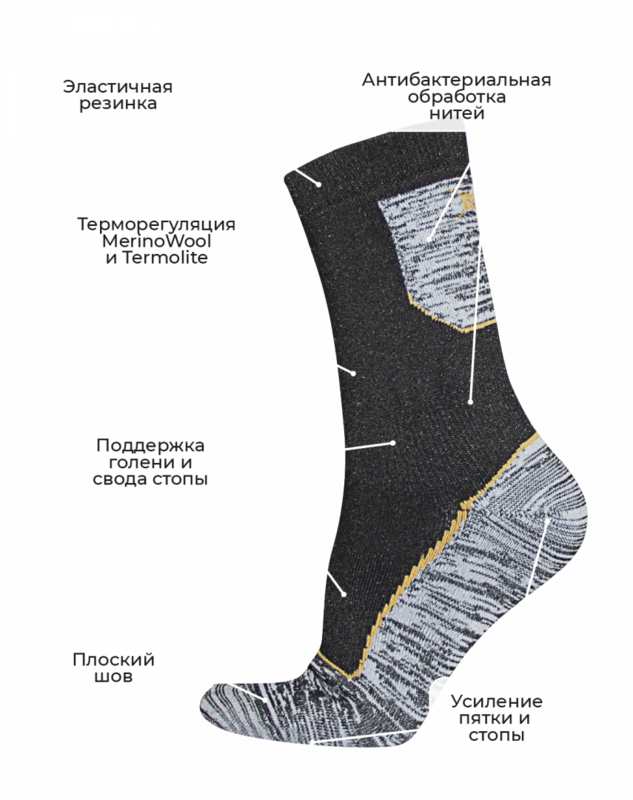 Explorer Thermolite -10°C носки, черный (43-46)