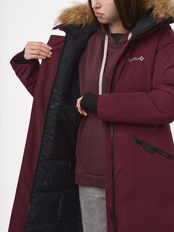 Полупальто пуховое Nyla III Женское (XL, 2500/бургунди, , , , , )
