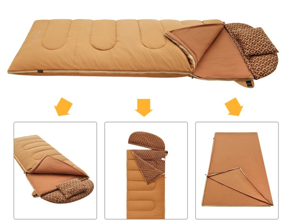 King Camp 2201 forest 400 -15°с 230х90 спальный мешок (-15°с, коричневый левый)