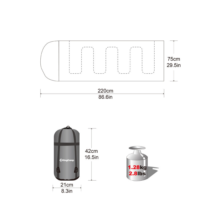 3121 OASIS 250 -3С 190+30x75 спальный мешок (зелёный, правый)