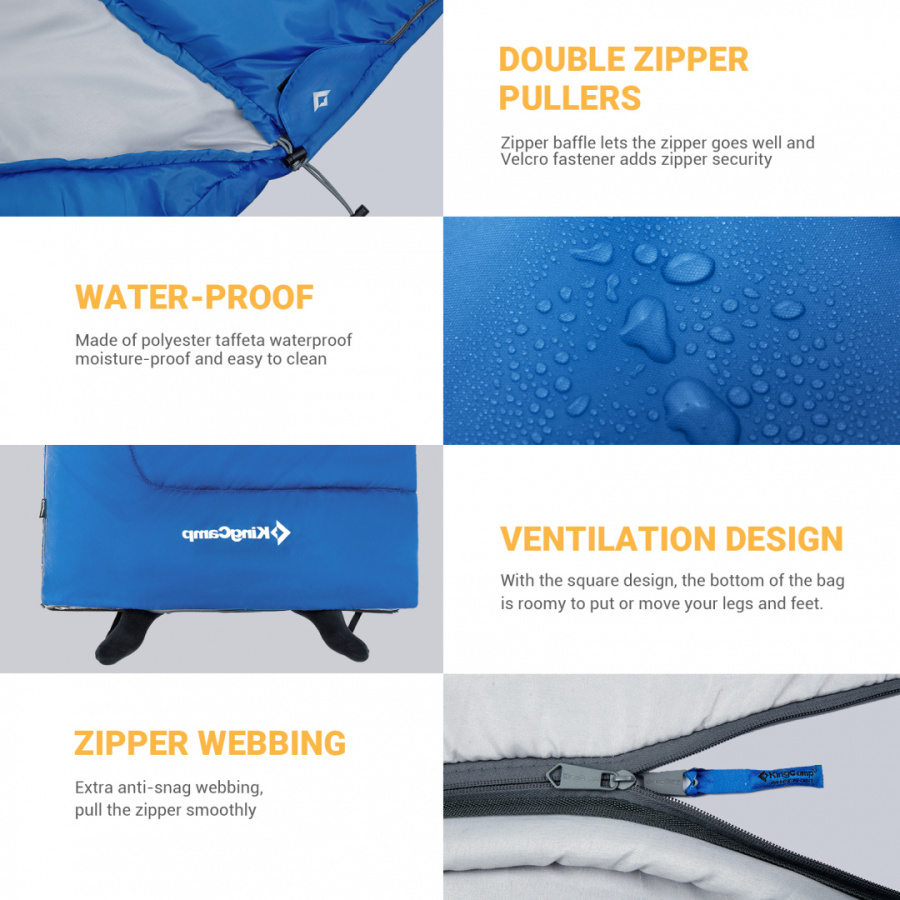 3221 OASIS 250S -3C 140+25 х 70 см спальный мешок (синий, левый)