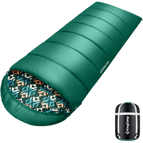 King Camp 2001 superior 300xl -13°с 230x92 спальный мешок (зелёный, левый)