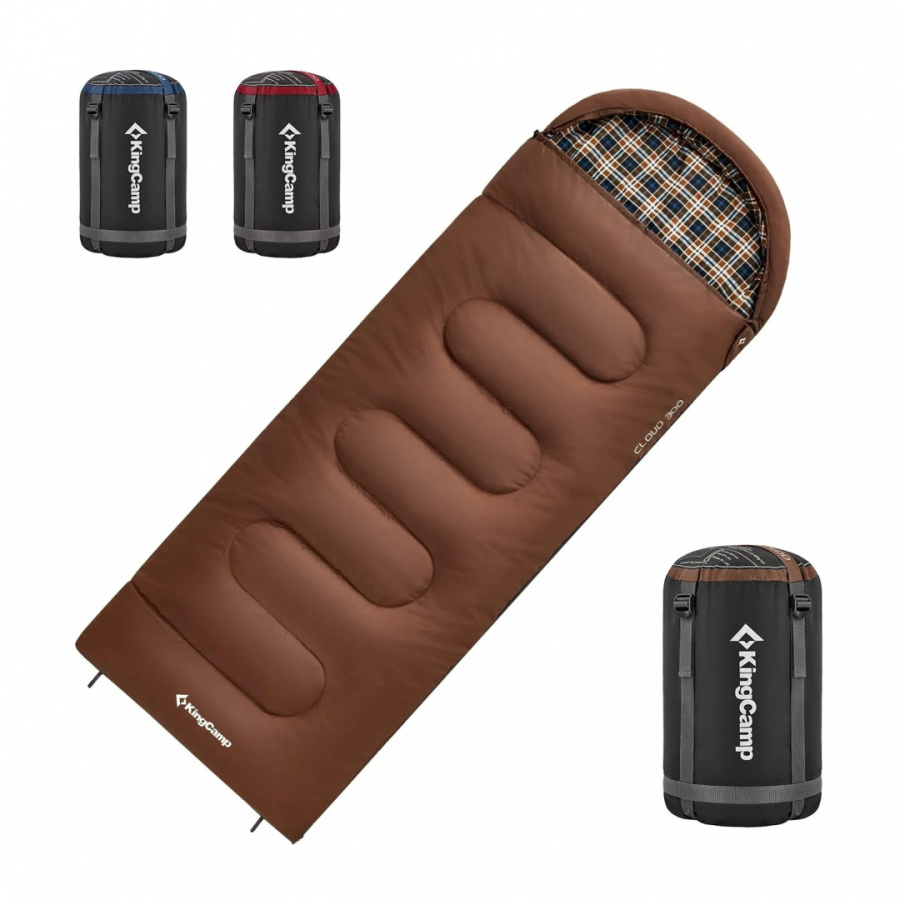 2212 CLOUD 400 -15°С 230х90 спальный мешок (-15С, коричневый правый)