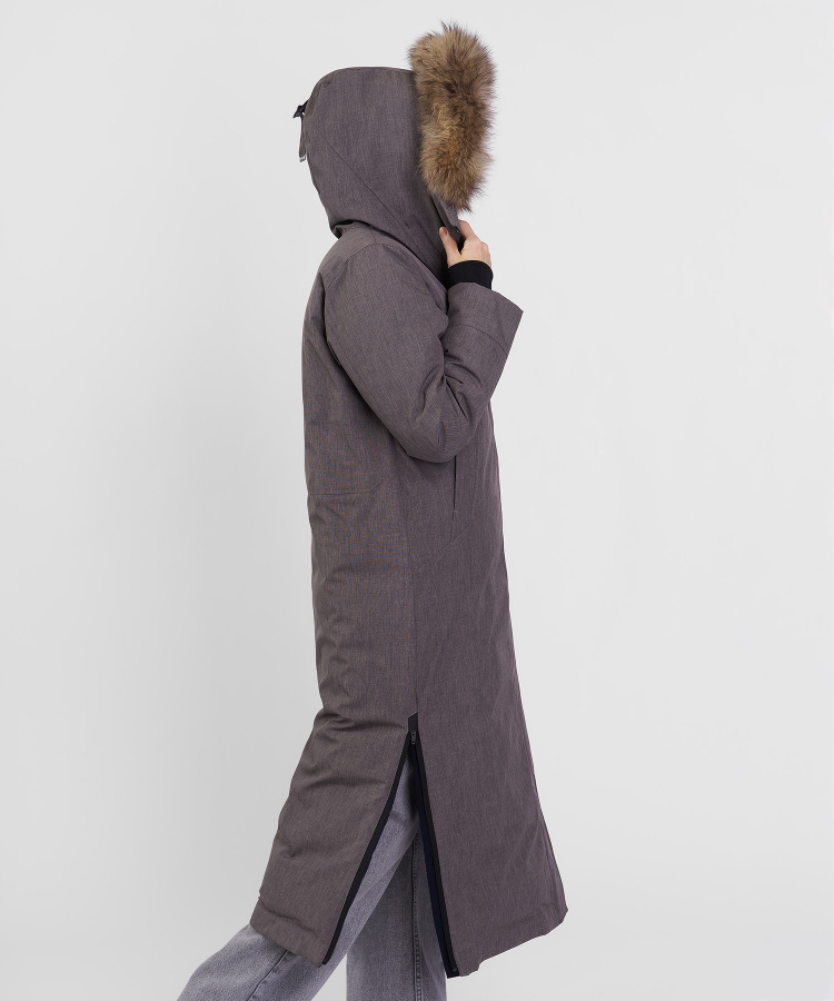 Пальто пуховое Aurora III DF Женское (XL, 4700/гранит, , , , , )